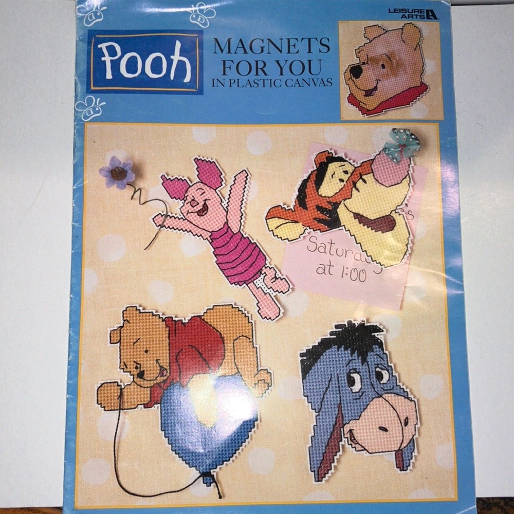 Pooh Plastic Canvas Magnets Craft Instruction‎ Booklet
